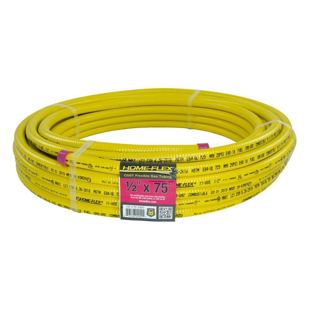 HOME-FLEX Csst Flexible GAS Tubing 1/2x22 x 75&