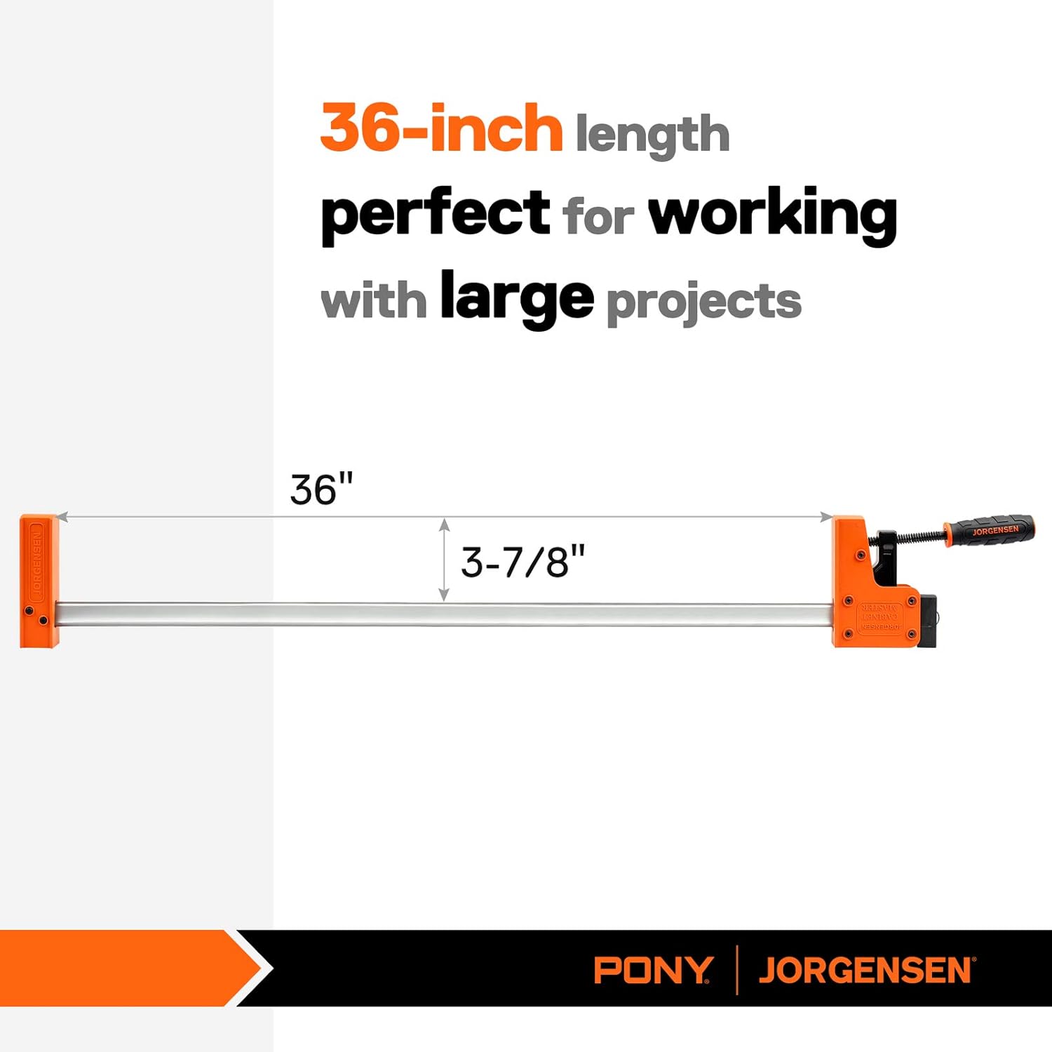 Jorgensen Cabinet Master 24-inch 90° Parallel Jaw Bar Clamp, 2-pack…