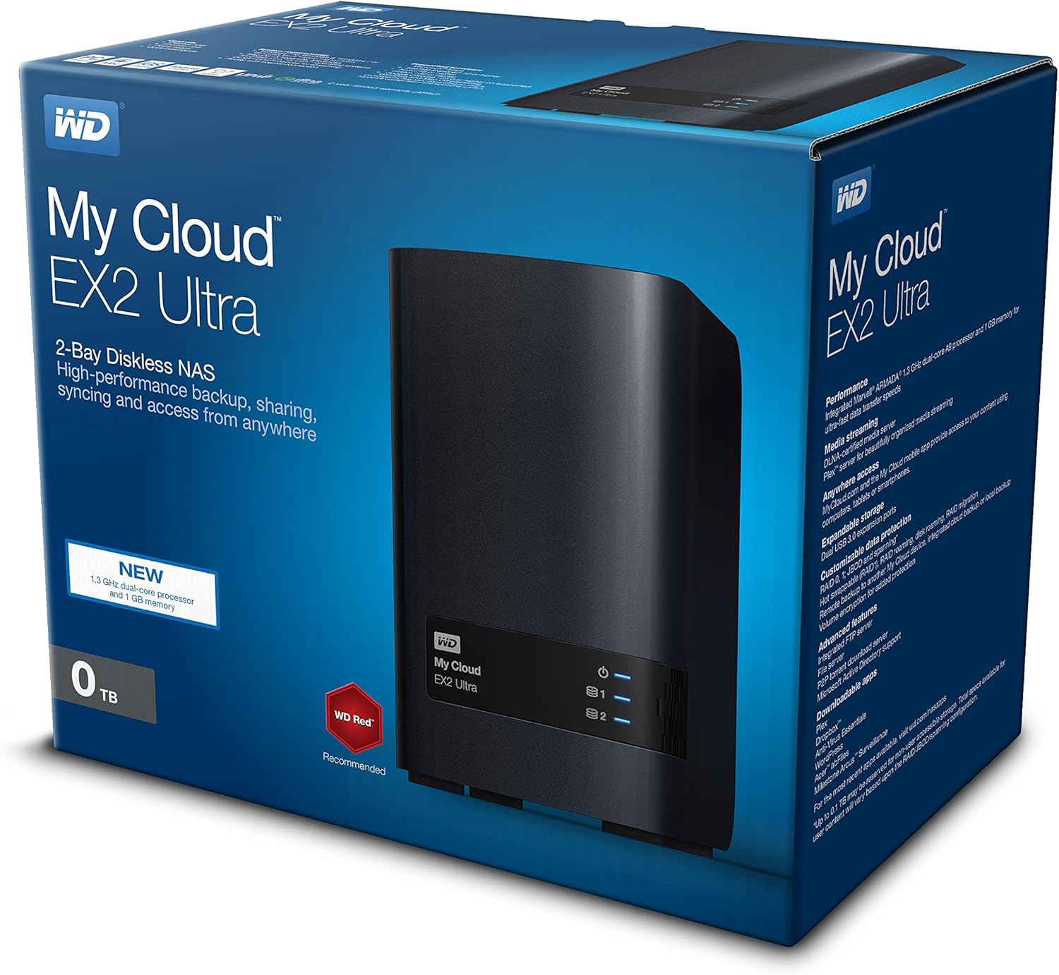 WD 16TB My Cloud EX2 Ultra Network Attached Storage - NAS - WDBVBZ0160JCH-NESN
