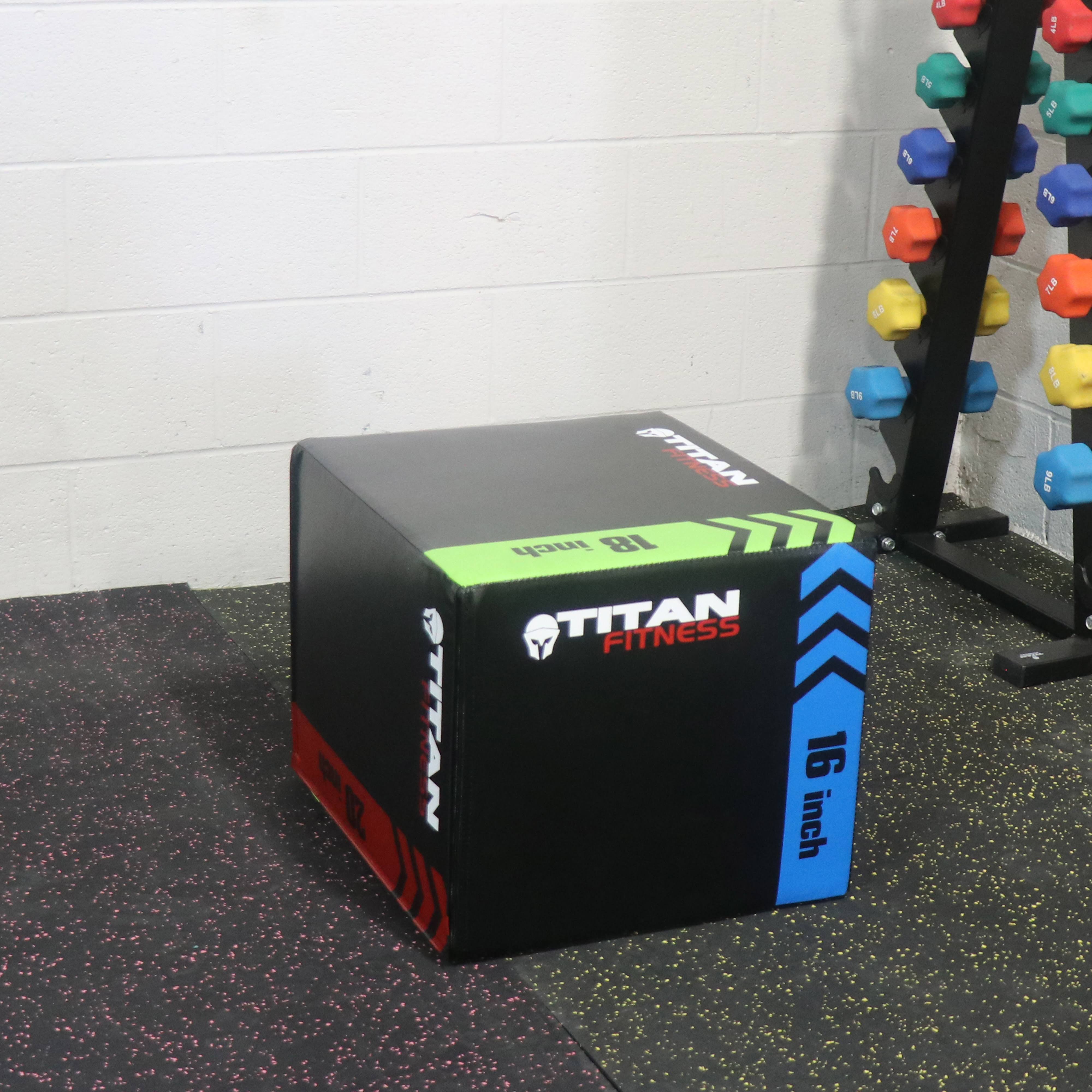 Titan 3-in-1 Heavy Foam Plyometric Box 16 inch 18 inch 20 inch