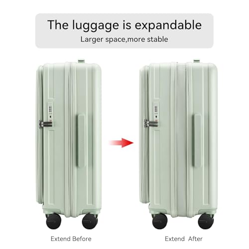 ROAMING Grace Expandable Carry On Luggage Airline Approved, 20 Inch Hardside Carry On Suitcase with Wheels, Travel Harshell Spinner Small Luggage with Tsa Lock, Jade cyan, 20-Inch Carry-On