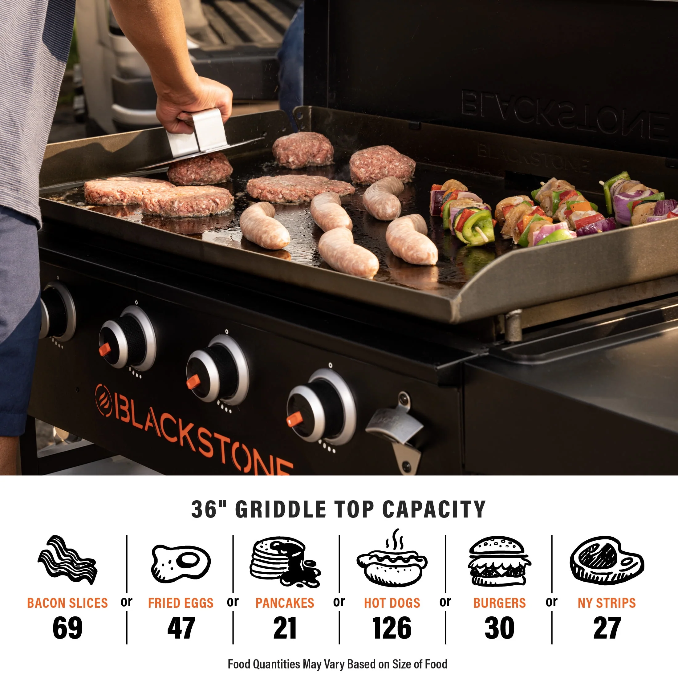 Blackstone 4-Burner 36 Propane Griddle Cooking Station with Hard Cover