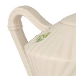 Belleek Harp Shamrock Teapot
