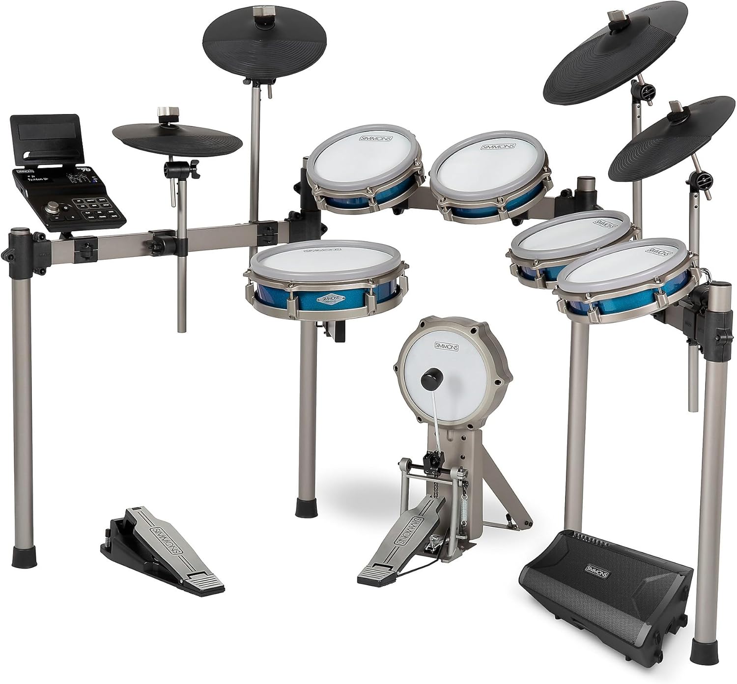 Simmons Titan 70 Electronic Drum Kit With Mesh Pads and Bluetooth (Titan70 with 12in Amp)