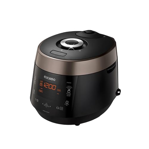 CUCKOO HP Pressure Rice Cooker 12 Menu Options: White, GABA, Steam, Porridge, & More, User-Friendly LED Display, Fuzzy Logic Tech