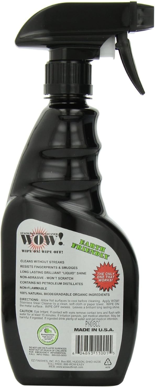 Wow! Stainless Steel Cleaner & Protectant, 16 Fl Oz (Pack of 6) Pack of 2