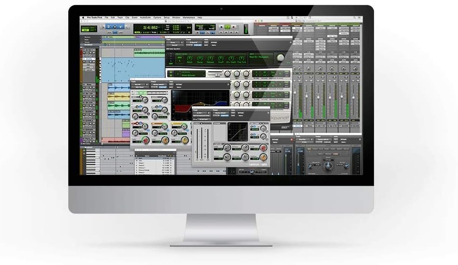 PreSonus AudioBox 96 Audio Interface Full Studio Bundle with Studio One Artist Software Pack with Mackie New! CR3-X BT Creative Multimedia Bluetooth Monitors and 1/4” Instrument Cables