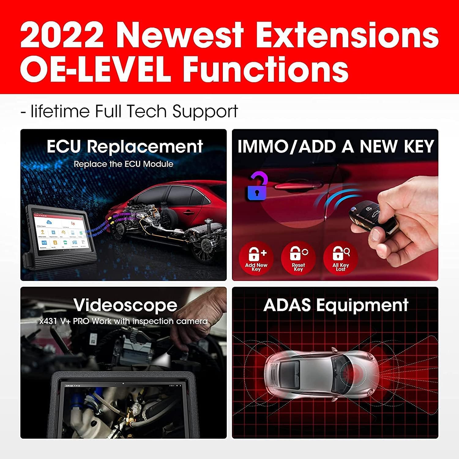 LAUNCH Scanner X431 V+ PRO4.0 Key Program,31+ Reset,ECU Online Coding,OE-Level All System Diagnostics, Bidirectional Scan Tool,AutoAuth for FCA SGW,Free Update (2022 New Version of X431 PROS V)