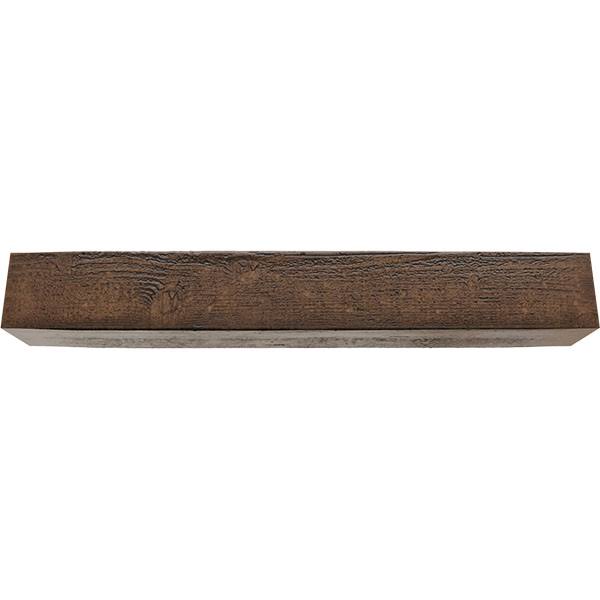 Ekena Millwork BMRS3C0080X080X120ZD 8x22W x 8x22H x 10&L 3-Sided (U-beam) Rough Sawn Endurathane Faux Wood Ceiling Beam, Premium