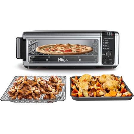 Ninja Foodi Digital Fry, Convection Oven, Toaster, Air Fryer, Flip-Away for Storage, with XL Capacity, and A Stainless Steel Fin