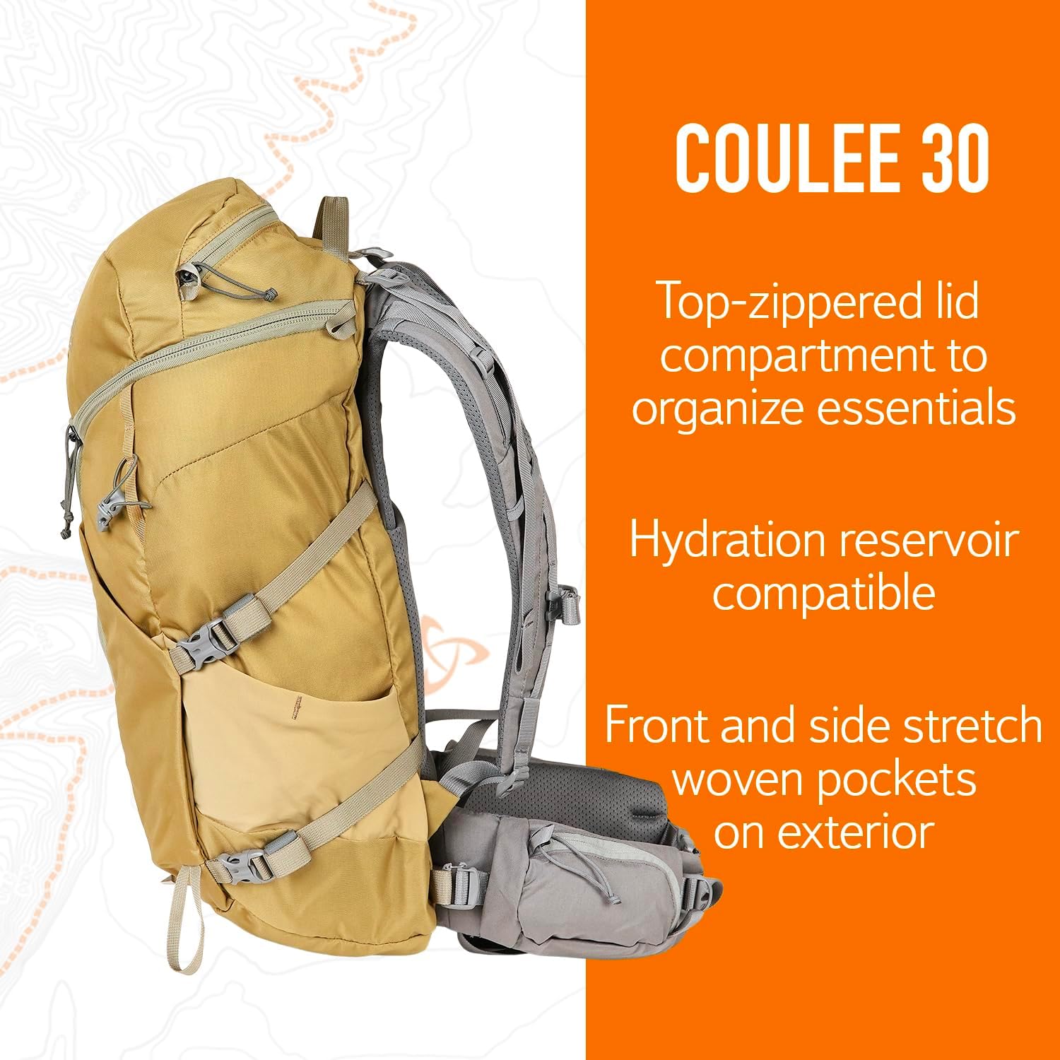 Mystery Ranch Coulee 30 Backpack - Lightweight Hiking Daypack, 30L, L/XL, Coriander