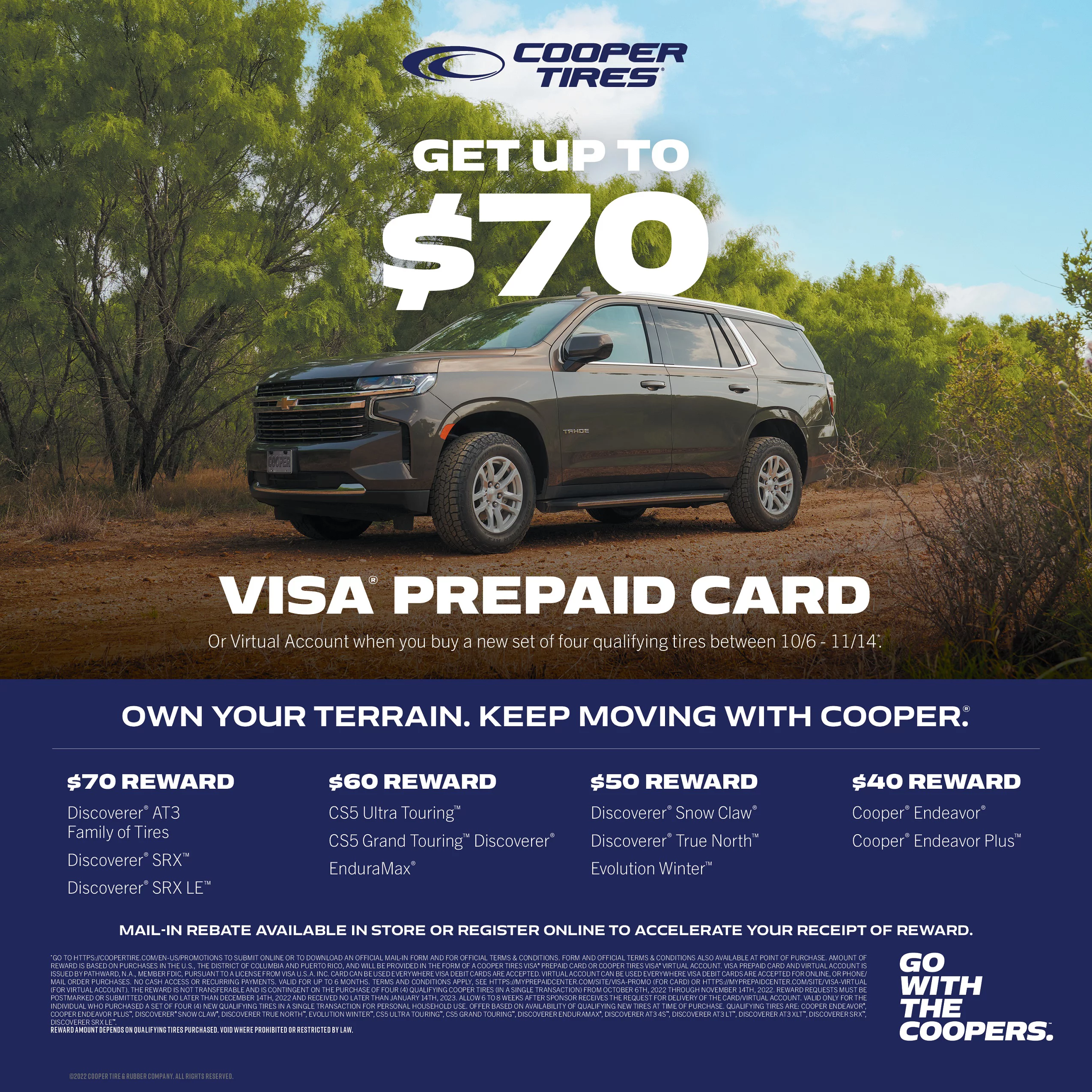 Cooper Discoverer AT3 XLT All-Season LT275/65R20 E 126S Tire