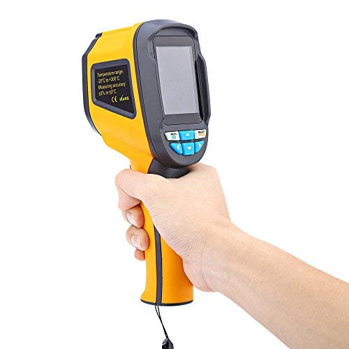 Hti HT-02D Thermal Imaging Camera, Handheld Infrared (IR) Thermal Imager & Visible Light Camera with IR Resolution 1024Pixels & Temperature Range from -20~300°C,6Hz Refresh Rate
