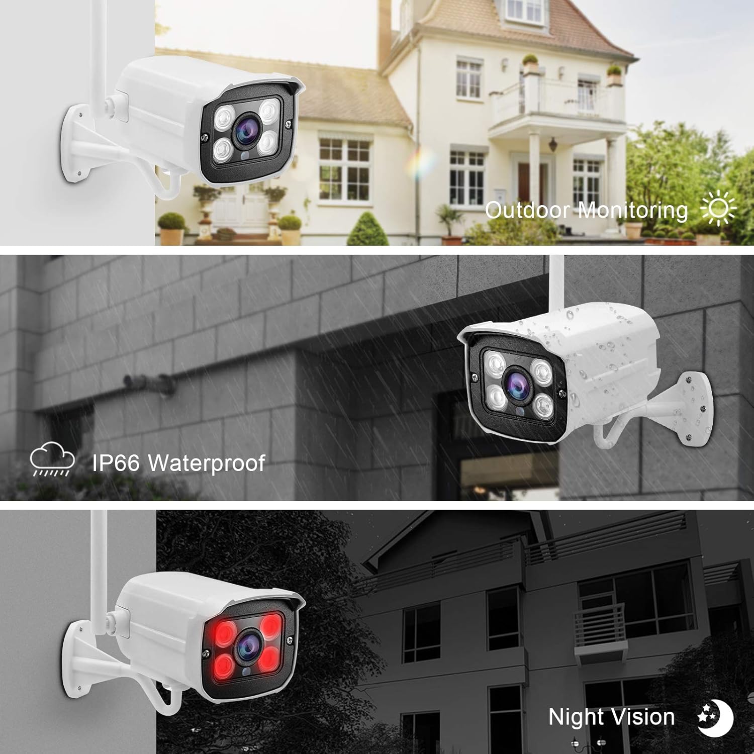 Wireless Security Camera System with Two Way Audio/1TB Hard Drive,Complete Surveillance Systems with Full HD 8CH NVR 4Pcs 1080P,Plug&Play,Night Vision,Motion Alert,WiFi NVR System for Home Outdoor