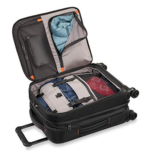 Briggs & Riley Domestic 22" Carry On Expandable Spinner - Luggage for Travel, Suitcases with Wheels, Softside Rolling Bag for Men & Women, Self-Repairing Zipper - ZDX Collection, Hunter