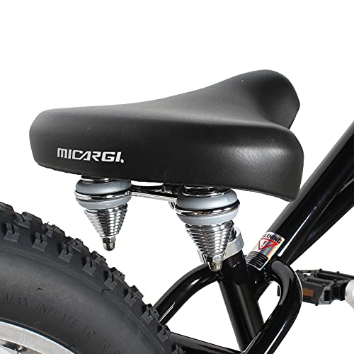MICARGI 26 Vancouver Complete Cruiser Bikes Stretch Steel Frame Single-Speed & 7-Speed High Rise Handlebars & Low Handlebars Fat Tires Adult Beach Cruiser Chopper Bike Multiple Color
