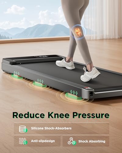 Walking Pad,Treadmill with Incline for Home Office, 2.5HP Portable Under Desk Treadmill with 265 Lbs Capacity,Remote Control, Led Display