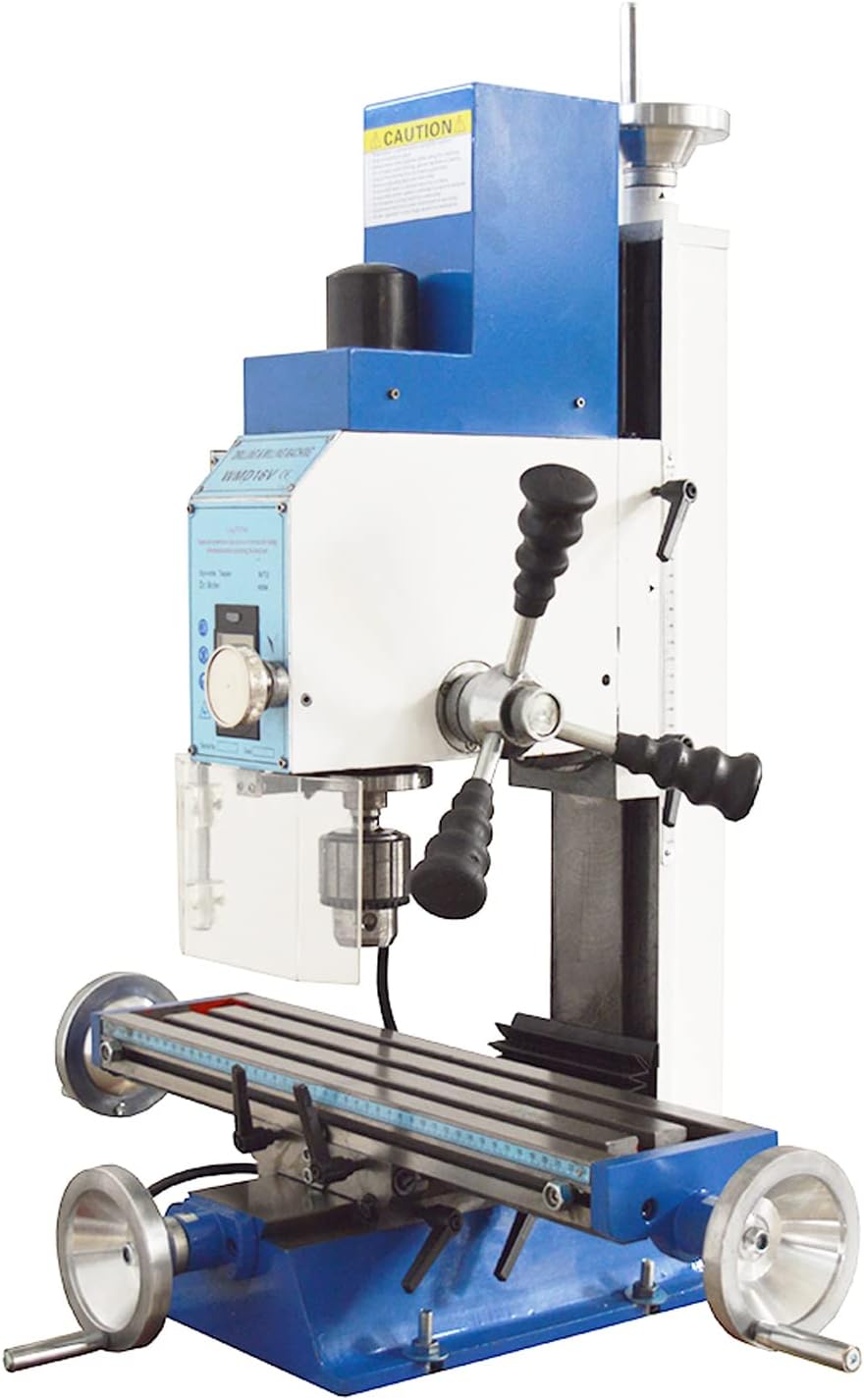INTSUPERMAI Mini Milling Machine Benchtop Milling Drilling Machine Variable Speed Compact Mill Drill WMD16V with Brushless Motor & MT2 Taper