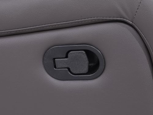 Recliner Sofa Couch Manual Leather Loveseat Recliner for Living Room with Cup Holders & Storage Oversized Reclining Home Theater Seating Couch in Black