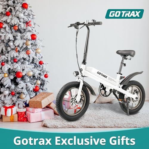 Gotrax S3 Electric Bike, 16x3.0 Fat Tire Electric Bicycle Adults, 750W Peak Motor, Max Range 25 Miles, Up to 20 Mph, Removable Battery, Adjustable Seat, Folding Electric Bike for Adults/Teens 13+
