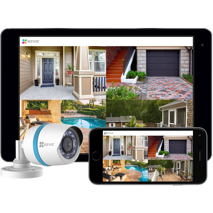 EZVIZ BN-1824A2 8-Channel DVR with 4 Outdoor cameras Night Vision - DVR + camera(s) wired Ethernet 10Base T/100Base TX/1000Base