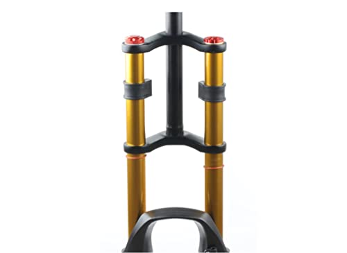 Bike Suspension Forks DH Downhill Suspension Fork 26 27.5 29 Inch Air Shocks Forks Disc Brake Mountain Bike Double Shoulder Front Fork 1-1/8 Thru Axle 15mm Travel 140mm with Damping 2600g