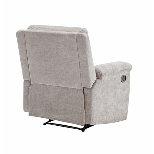 MINCETA Recliner Chairs,Modern 5" Wall Hugger Nursery Recliner with Overstuffed Arm and Back for Living Room,PU Leather in Brown