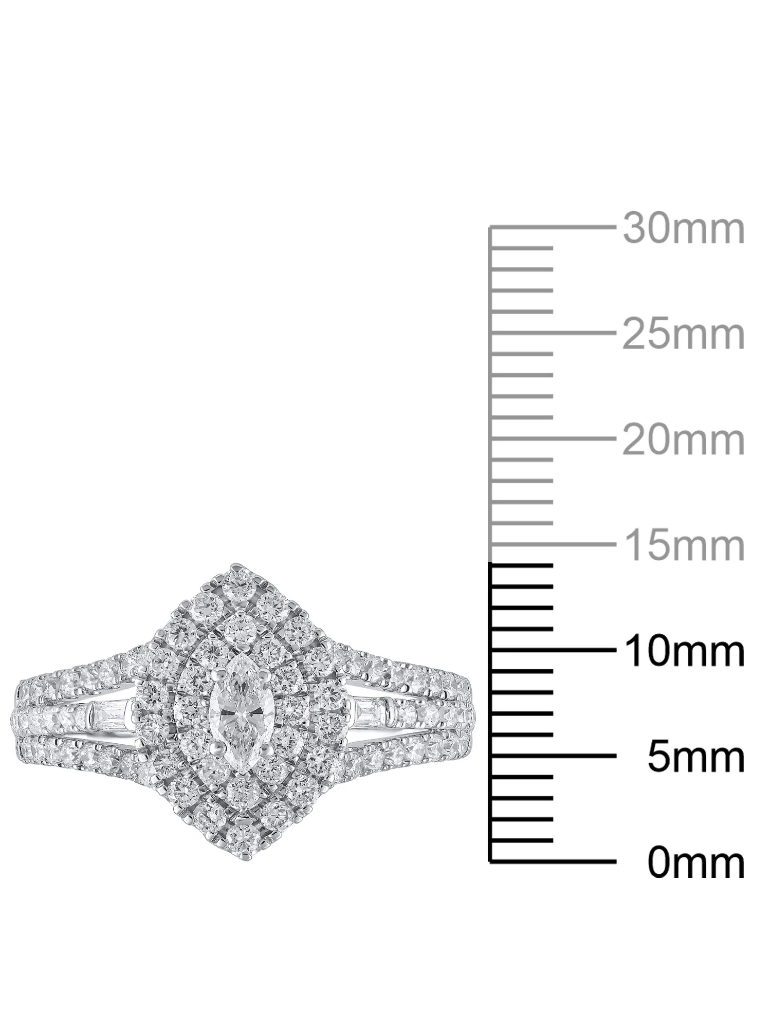 1 Carat T.W. (SI Clarity, H-I Color) Brilliance Fine Jewelry Lab Grown Diamond Engagement Ring in Sterling Silver, Size 5