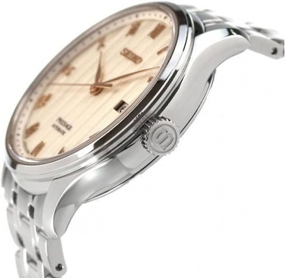 Seiko Presage Mens Japanese Zen Garden 'Sakura Daytime' Automatic Sapphire Glass Champagne Dial Watch SRPF45J1