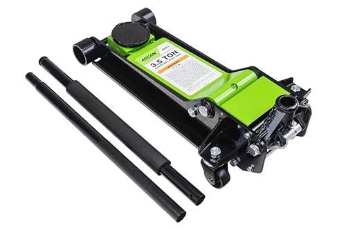 ARCAN Tools 3-Ton Quick Rise Aluminum Floor Jack with Dual Pump Pistons & Reinforced Lifting Arm (A20018_A20019)
