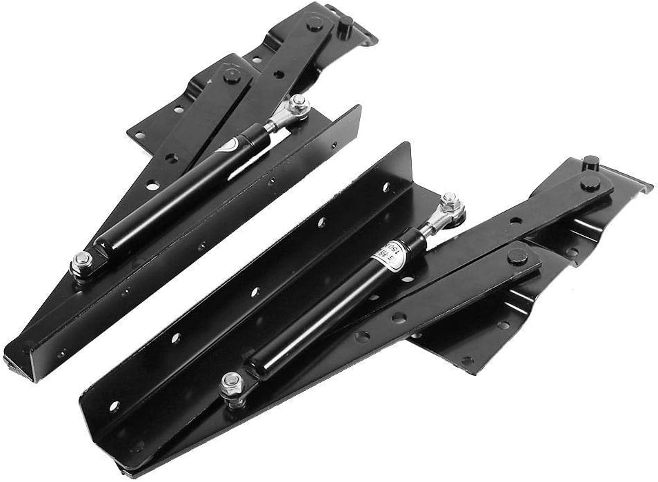 1 Pair Folding Lift up Top Furniture Hinge, Practical Lift Up Coffee Table Mechanism Hardware Fitting Hinge, Spring Standing Desk Frame