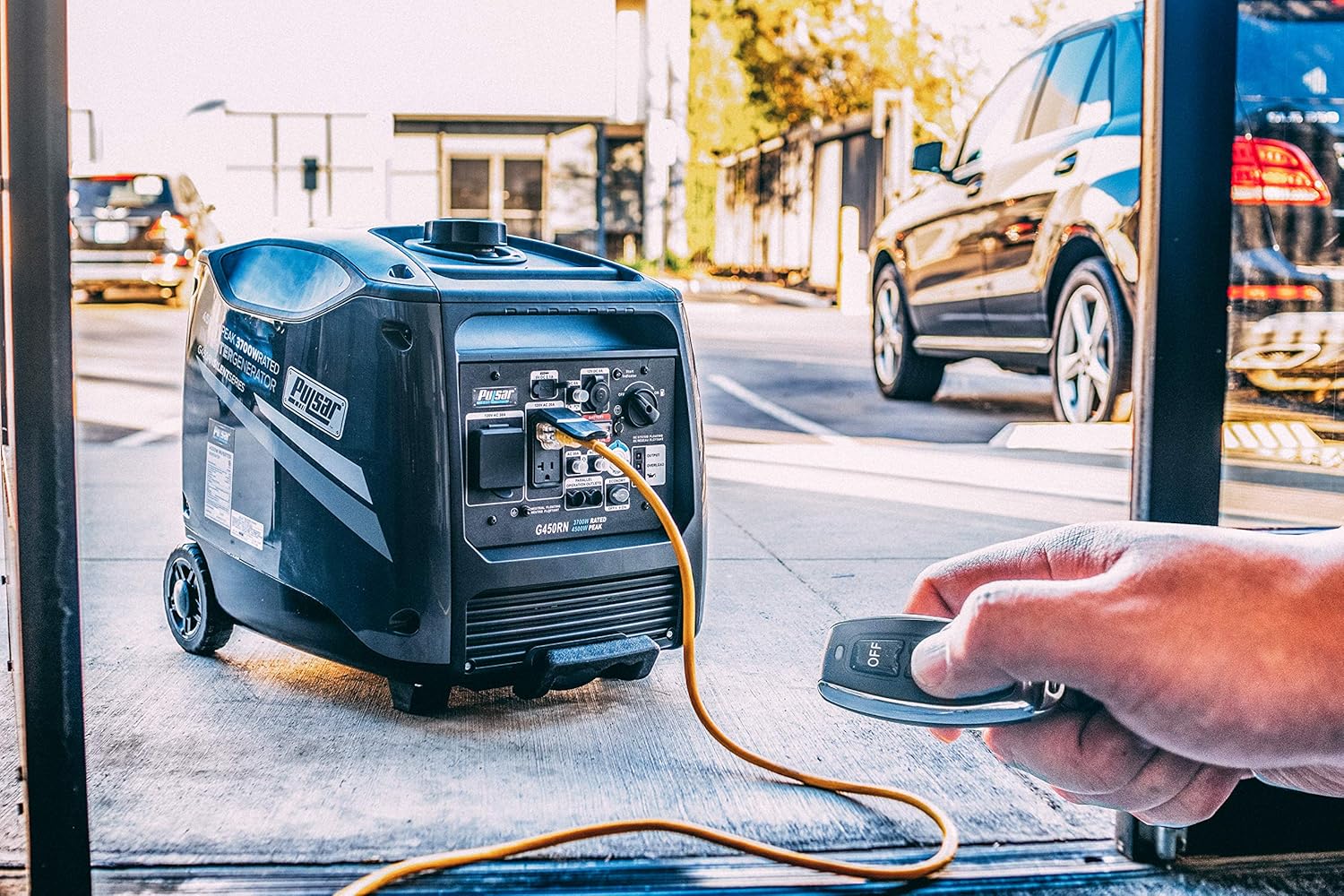Pulsar G450RN, 4500W Super Quiet Portable Inverter Generator with Remote Start & Parallel Capability, RV Ready, CARB Compliant