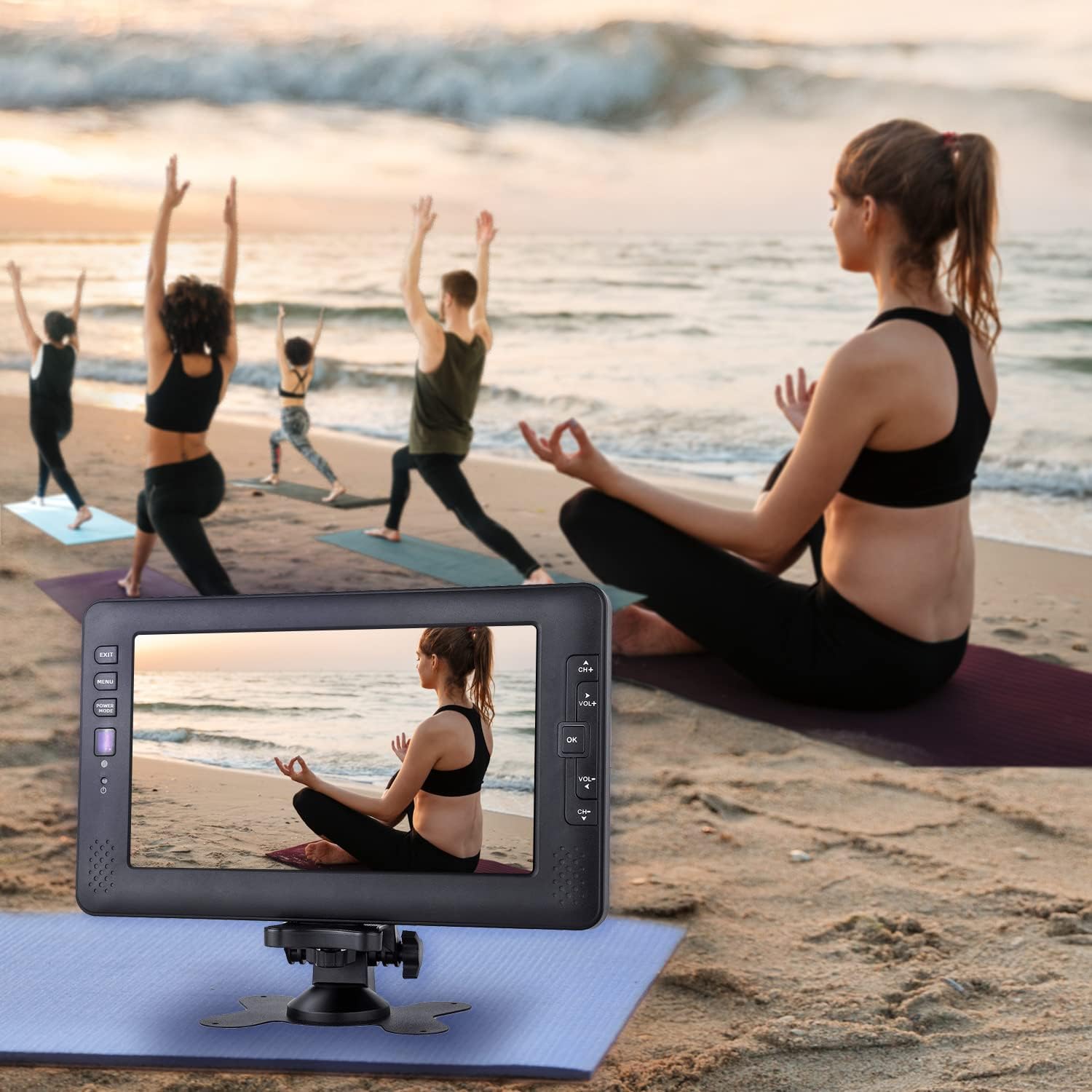 9 inch Small tv Portable, Portable tv with Antenna, Battery Operated tv Portable Digital atsc Tuner,Support USB Interface,AV Video Input, Suitable for Camping,Kitchen,RV use