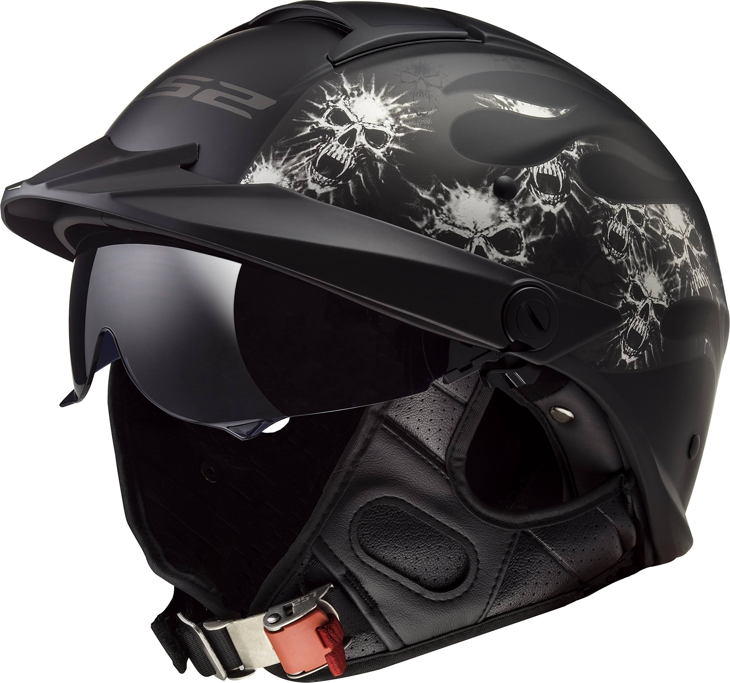 LS2 Rebellion Bones Helmet Large Matte Black