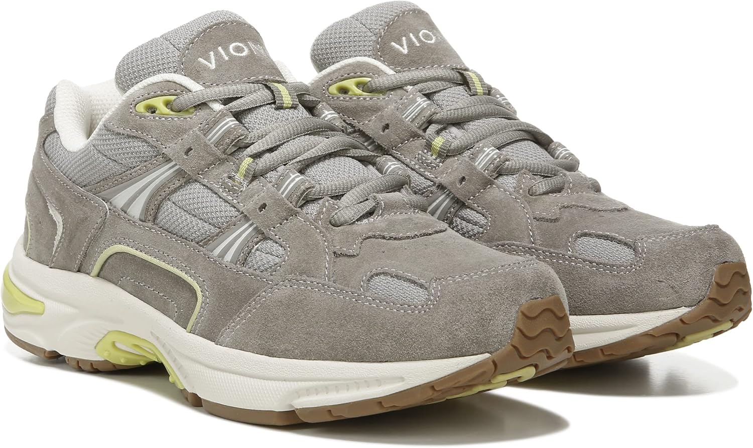 Vionic Women’s Classic Walker Comfort Sneaker- Walking Shoes That Include an Orthotic Insole providing Cushioning and Arch Support Stone Suede 5 Medium