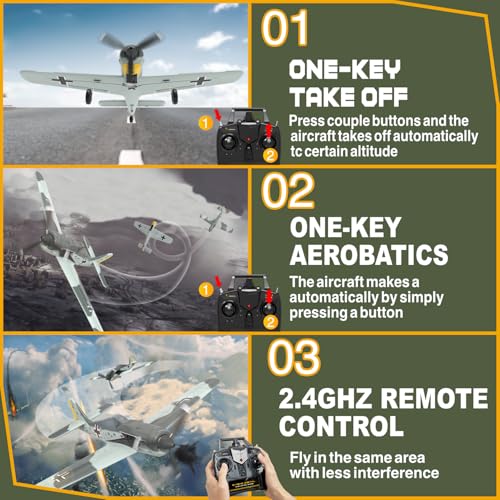 RC Plane 4-CH RC Airplane – RC Airplane Ready to Fly Upgrade P-40 Warhawk Remote Control Airplanes for Beginners Adult with Beginners with Xpilot Stabilization System
