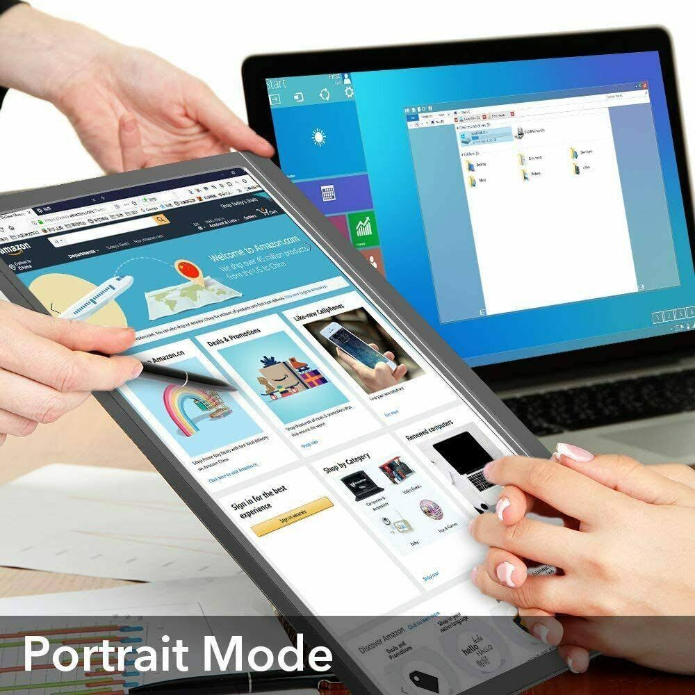 Portable Monitor Lepow 15.6x22 Computer Display 19201080 Full HD IPS Screen