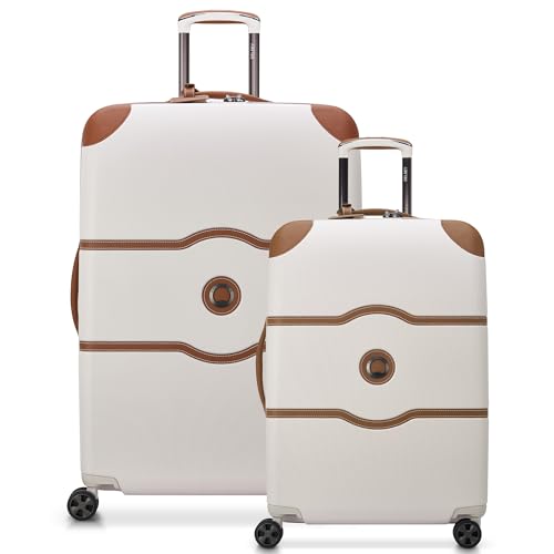 DELSEY PARIS Chatelet Air 2.0 Hardside Luggage with Spinner Wheels, Angora, Checked-Large 28 Inch