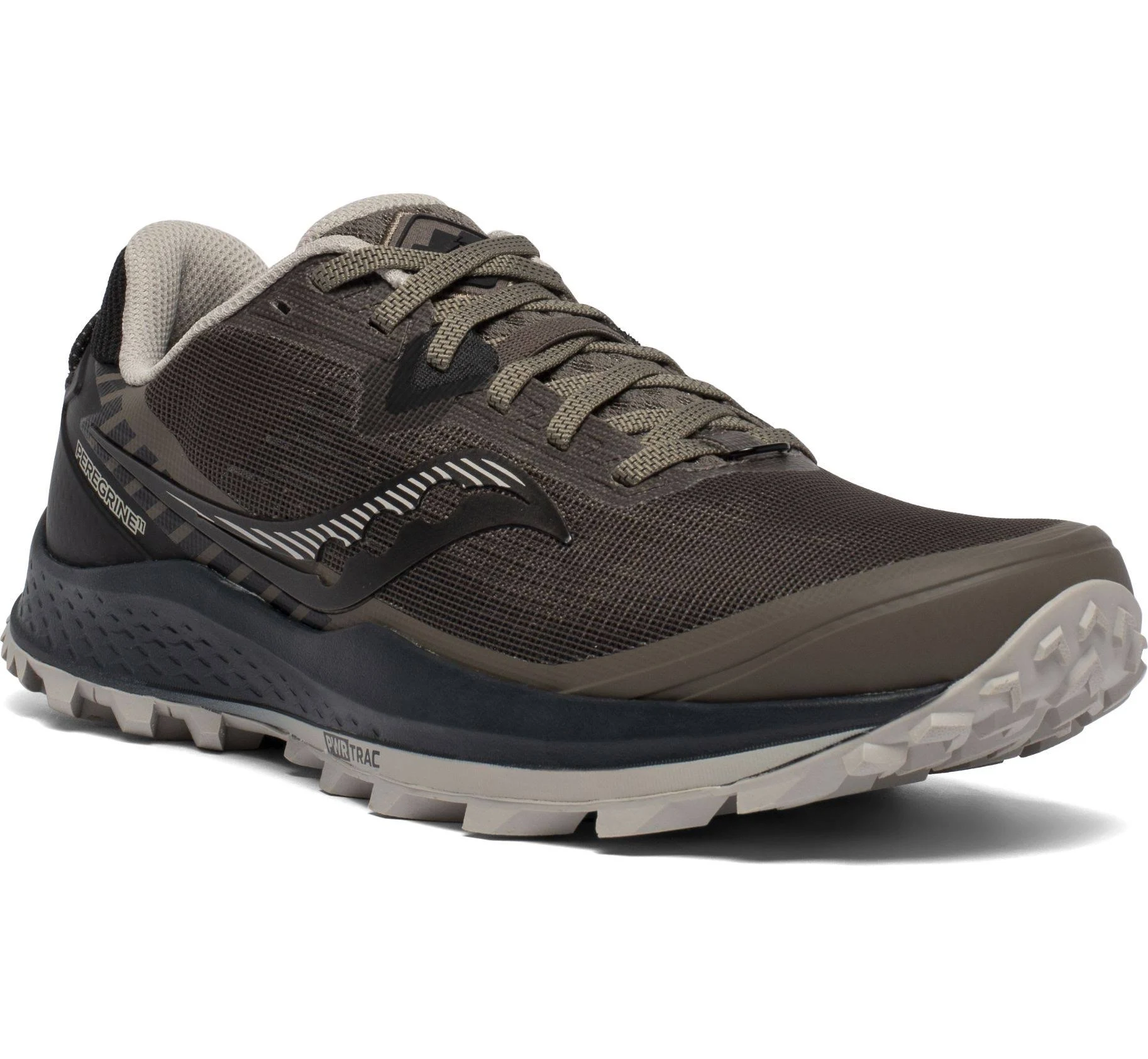 Saucony Peregrine 11 12 , Gravel/Black (Men&s)