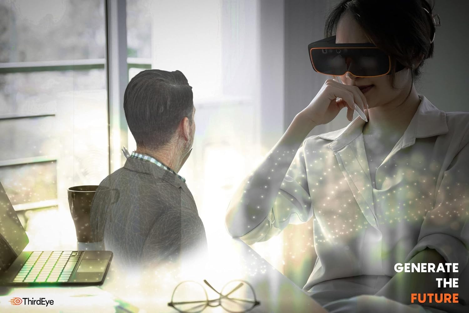ThirdEye Gen Inc. AR Glasses, Smart Glasses with Massive 90" Virtual Theater, Augmented Reality Glasses, Watch, Stream, and Game on PC/Android/iOS–Consoles & Cloud Gaming Compatible