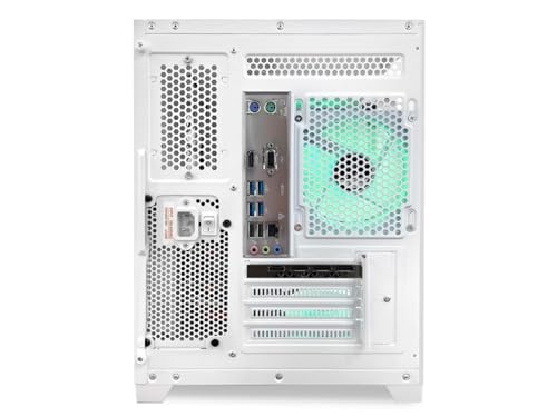 Panorama Gaming PC Desktop - AMD Ryzen 7 5700G 3.8 GHz, RTX 4060 8GB, 32GB DDR4 RAM 3200, 1TB M.2 PCIE SSD, 650W PSU, 240mm AIO, 11AC Wi-Fi, Windows 11 Pro 64-bit Desktop Computer, White