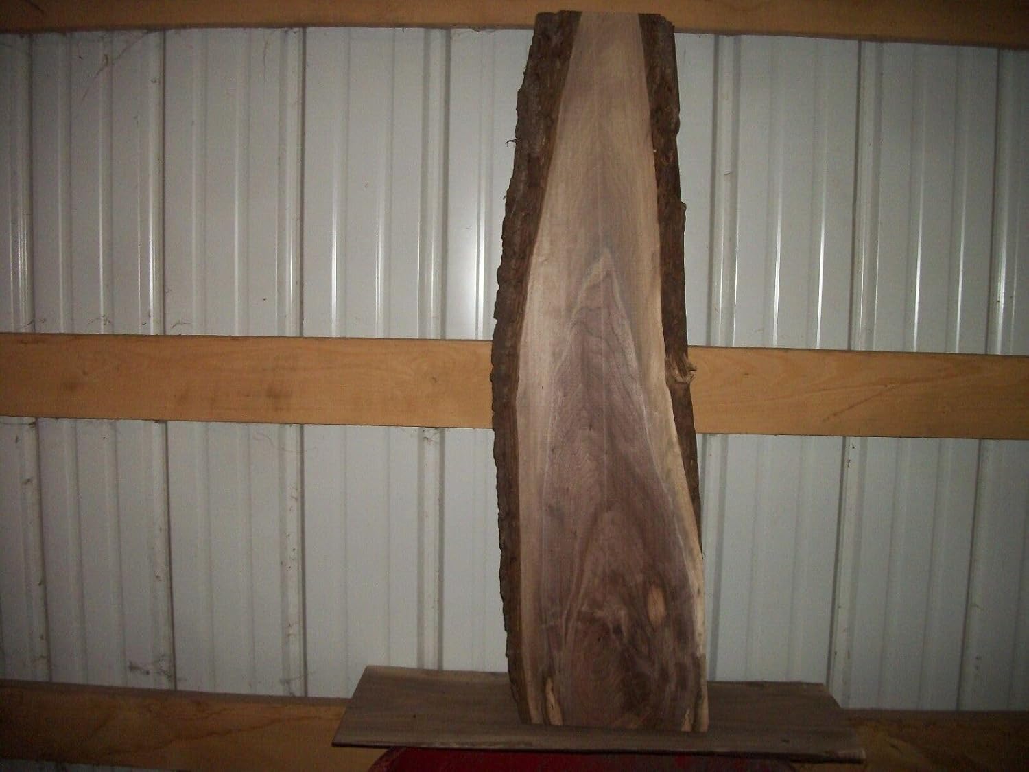 1 Pc Rustic Walnut Slab Air Dried Lumber Wood 1 1/2" Live Edge Unfinished Woodworking Material Untreated for Christmas Holiday Cutout