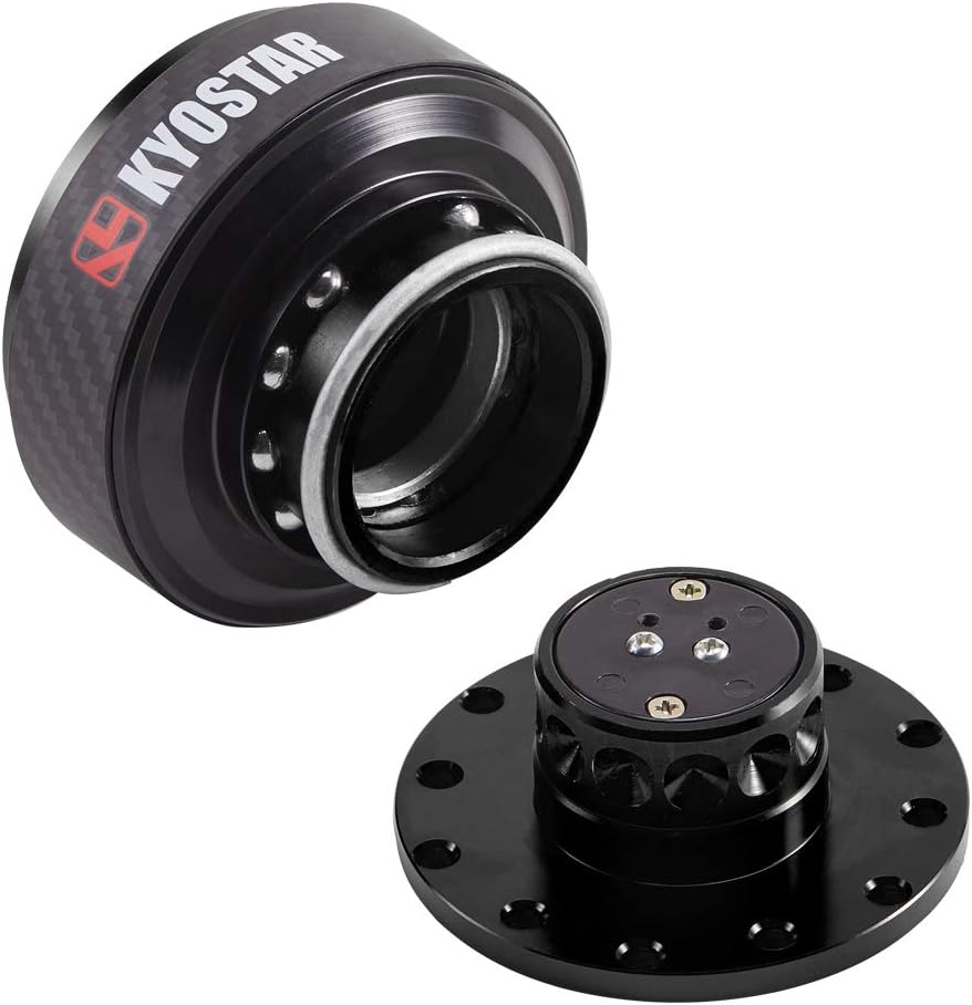 WKD Titanium Steering Wheel Quick Release Hub Adapter Snap Off Boos Kit Black #8313
