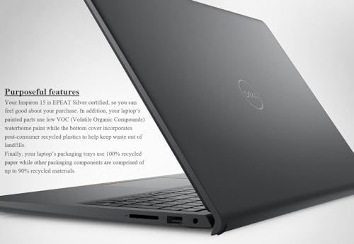 DELL 2024 Inspiron 15 Business Laptop, 15.6" Full HD LED, AMD Ryzen 5 5500U,with Microsoft Office 365, 8GB RAM, 512GB PCIe SSD, Webcam, WiFi, Win 11 Home, Long Battery Life, Carbon Black
