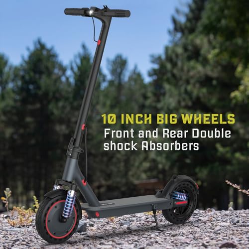 E Scooter for Adults 19-22 MPH 350/500W Motor 281/441Wh Battery,8.5"/10" Tires,Motorized Scooter Up to 22 Miles Range, Foldable Scooter with Double Shock Absorption/Bearing 265 LBS/APP Control