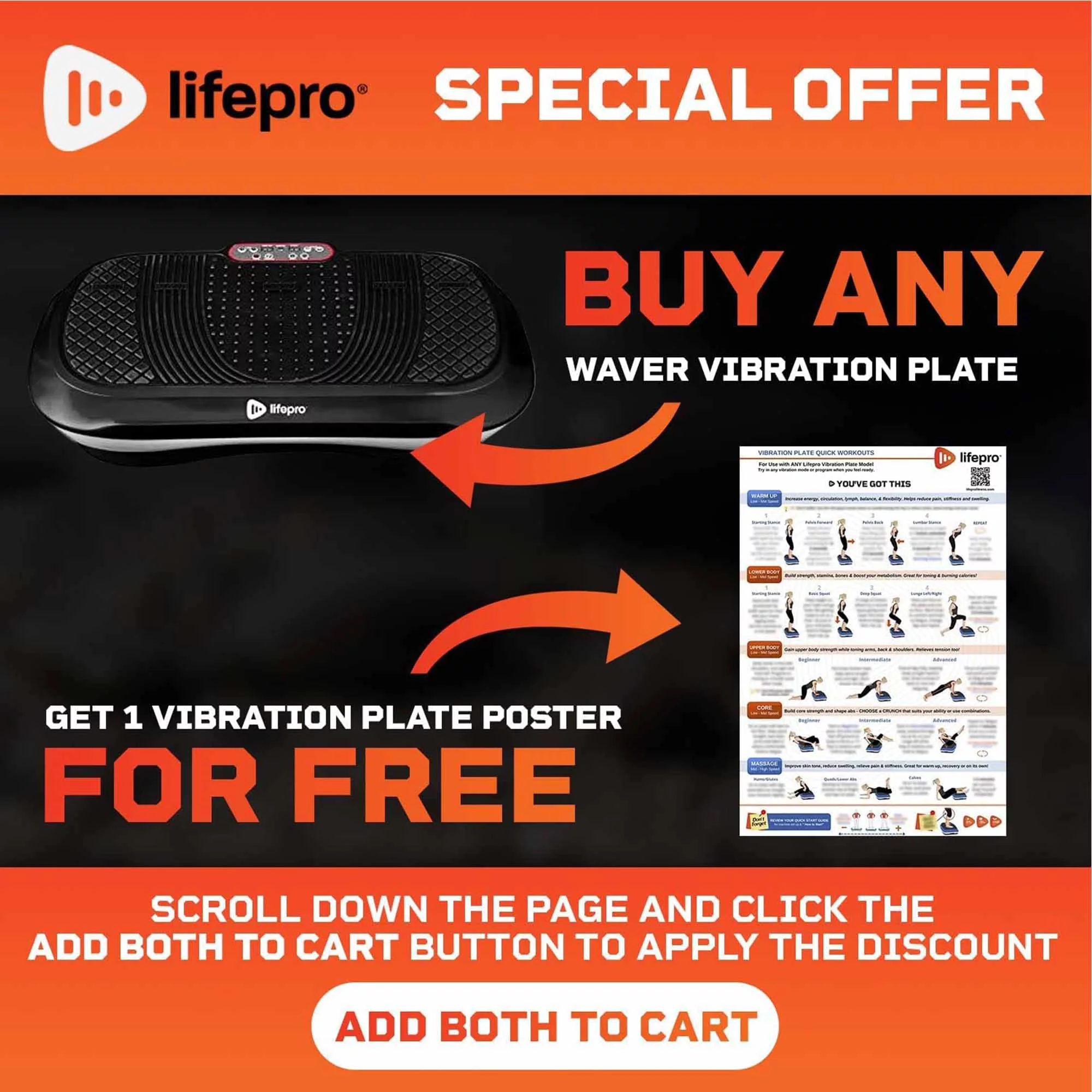LifePro Waver Vibration Plate Home Workout Equipment for Weight Loss & Toning Muscle Exercise Machine, Black