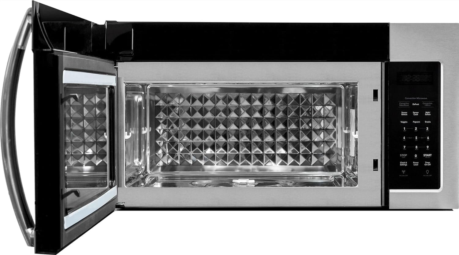 Stainless Steel Over the Range Microwave Oven with Child Lock and Auto Cooker, Built in Microwave Saves Kitchen Countertop Space, 1000 Cooking Watt, 300 CFM Vent Fan, 10 Power Levels