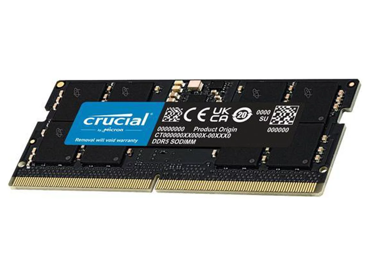 Crucial 64GB (2 x 32GB) DDR5 SDRAM Memory Kit - For Notebook - 64 GB (2 x 32GB) - DDR5-4800/PC5-38400 DDR5 SDRAM - 4800 MHz Dual-rank Memory - CL40 - 1.10 V - Non-ECC - Unbuffered - 262-pin - SoDIMM -