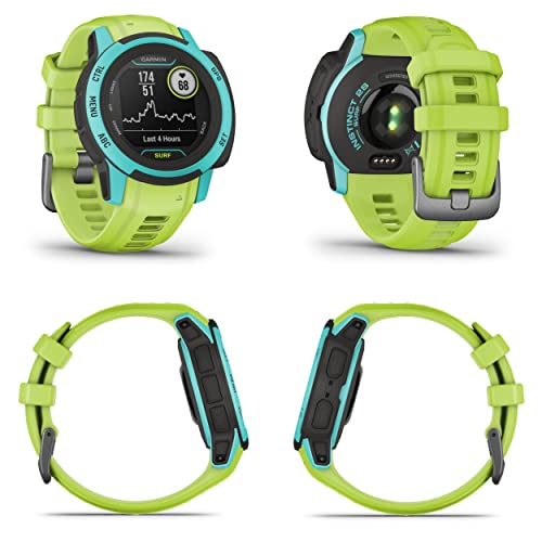 Wearable4U Garmin Instinct Crossover Solar Tactical Edition, Rugged Hybrid Smartwatch, Tactical-Specific Features, Analog Hands and Digital Display 1.27 in, Black E-Bank Bundle