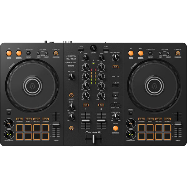 Pioneer DJ DDJ-FLX4 2-deck rekordbox and Serato DJ Controller